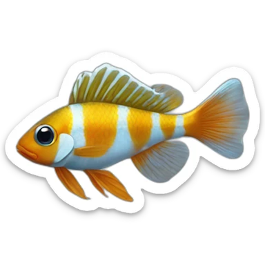  Peixes Ocellaris piscando o olho  sticker