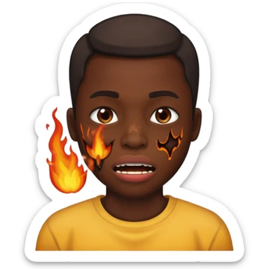 her mouth was burned from eating peppers sticker