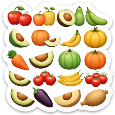 one photo with food like catalog cards from delivery  sticker