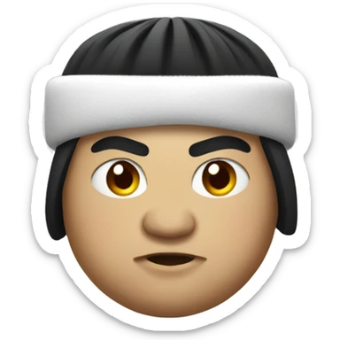 sumo wrestler wearing beanie sticker