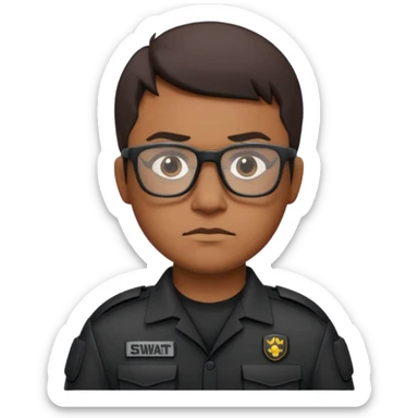 swat with glasses sticker