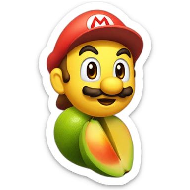 Super Mario but he’s a mango sticker