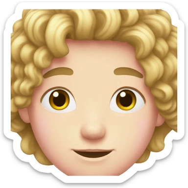 boy with moustache and long hair pink skin sticker