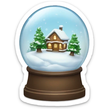 fun snow globe sticker