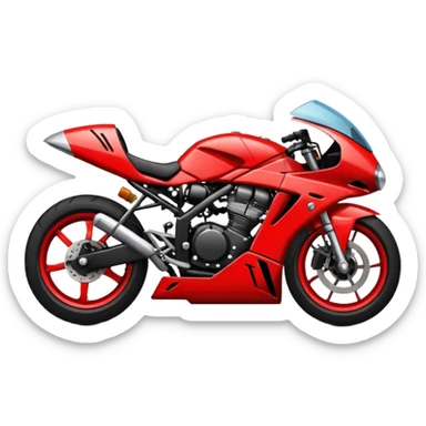 sports motorcycle lying on the ground sticker