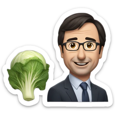 john oliver and cabbage happy sticker