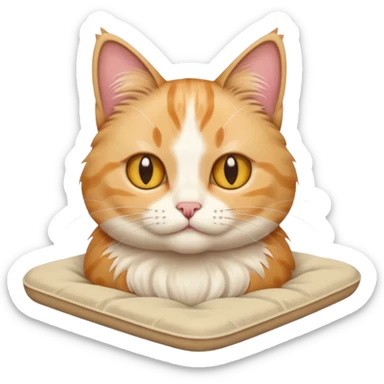 cat on pee pads sticker