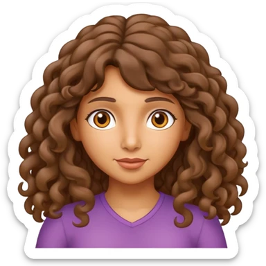 dora with long curly hair sticker