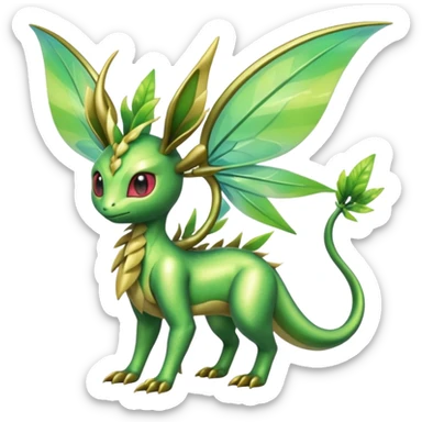 Shiny Exotic Flygon-Leafeon-Celebi-Scyther-Hybrid-Creature sticker