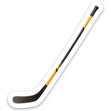 Please, make An icon featuring close-up shots of key hockey equipment: a hockey stick, puck, and skates. The background shows a packed stadium with cheering fans, bright arena lights, and an icy rink. Transparent background highlights the essentials of the game and the thrill of the sport. sticker