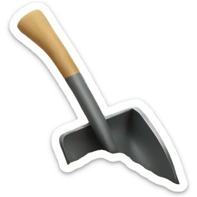 shovel digging for gold sticker