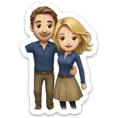 Nicolas et amandine les meilleurs amis sticker