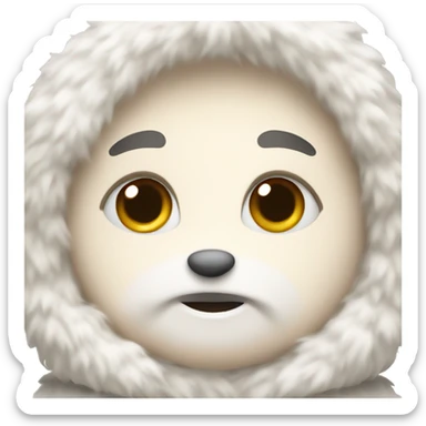 white fluffy porridge sticker