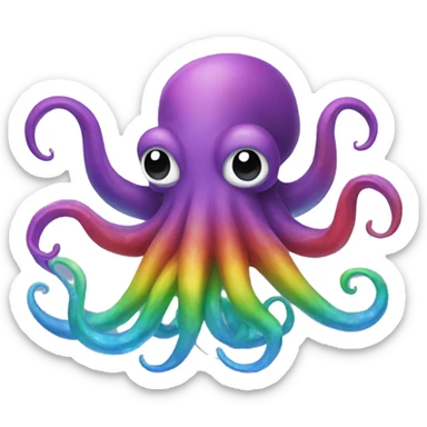 Rainbow kraken  sticker