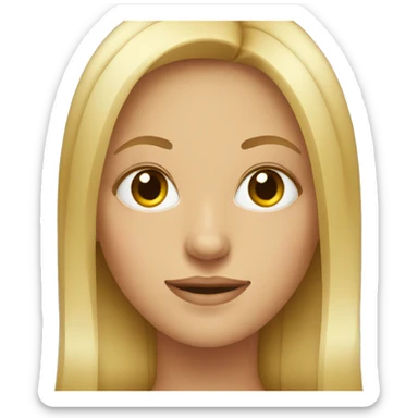blonde girl with facial hair sticker