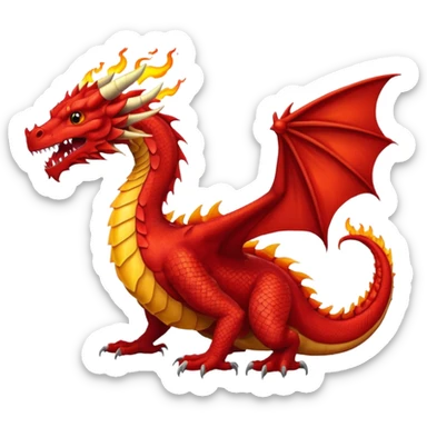 Red dragon sticker