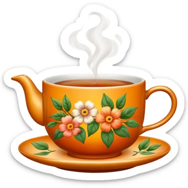 Vacation tea cup sticker