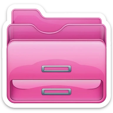 pink app drawer folder sticker