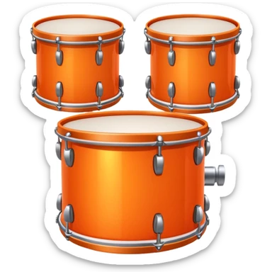 Neon orange drums sticker