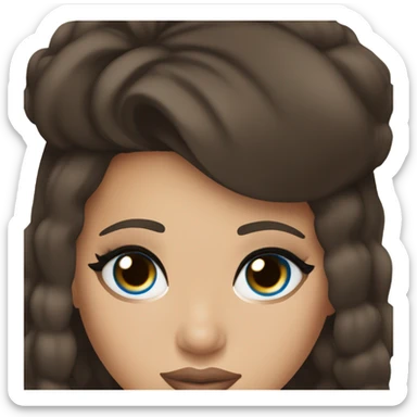 khloe kardashian with blue eyes and dark  brown hair  sticker