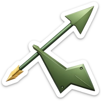 Khaki green arrow sticker