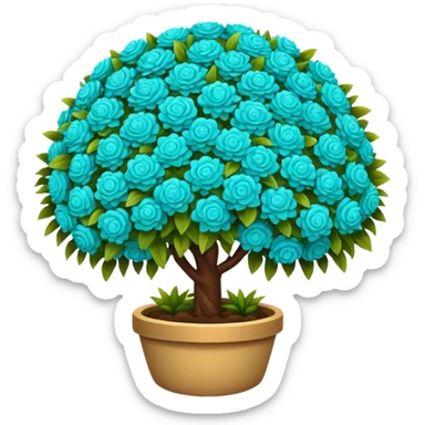 Turquoise colored bush  sticker