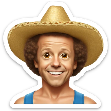 Young Richard Simmons with a sombrero sticker