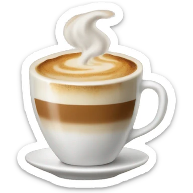 A cup of cappuccino sticker