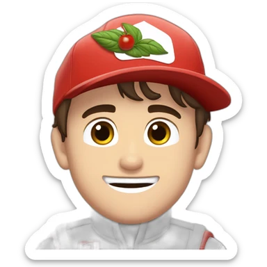 Charles leclerc qui fait un pousse en l’aire sticker