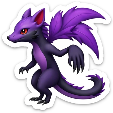 Salandit-Zorua-hybrid (full body) sticker