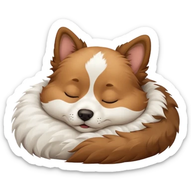 cute doggy sleeping sticker