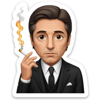 draw me brutal al pacino from godfather, who will smoke ciggarete sticker