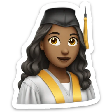 student graduate girl sticker