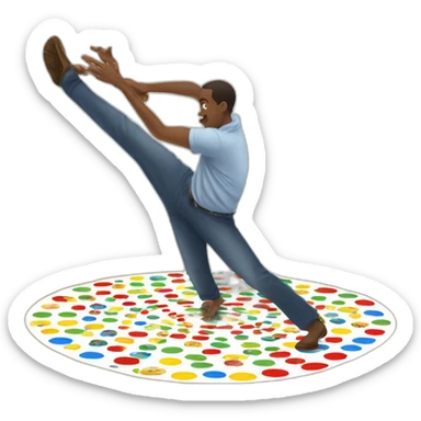 tallest person in the world playing twister sticker