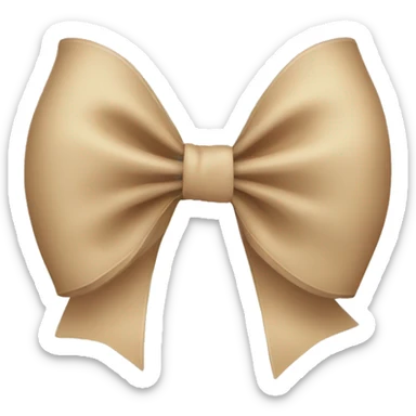 beige bow sticker