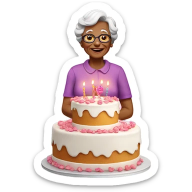 Birthdaycake for a 95 years old grandma sticker