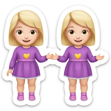 Baby Girl, Different Pose, different outfit, single Baby Girl only. sticker