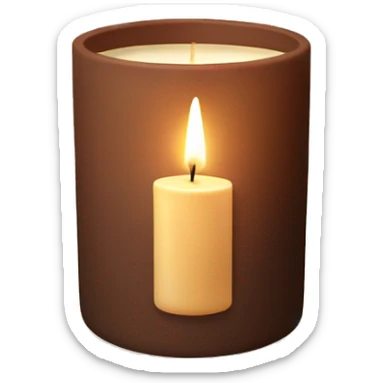 Aesthetic candle in brown jar sticker