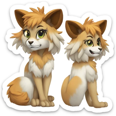 Anthro Modern Vernid Fur-Sona Artist: LiLaiRa full body sticker