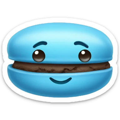 Blue macaroon  sticker