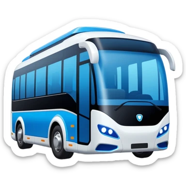 cyber clean luxury futuristic self driving bus auto vehicle sticker