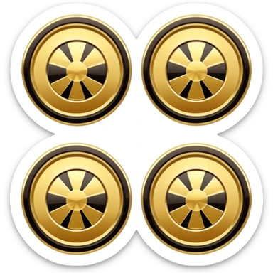 thick casino token sticker