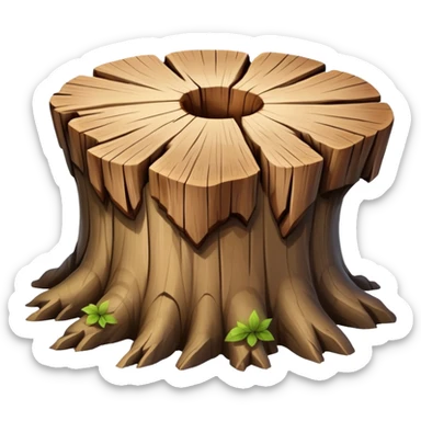 tree stump sticker