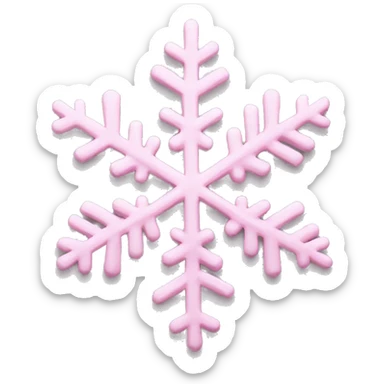 pastel pink snowflake  sticker