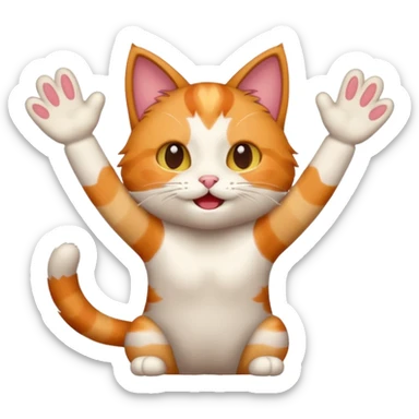 cheerleading cat sticker