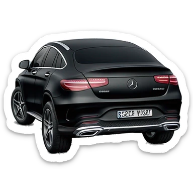 black Mercedes GLC coupe sticker