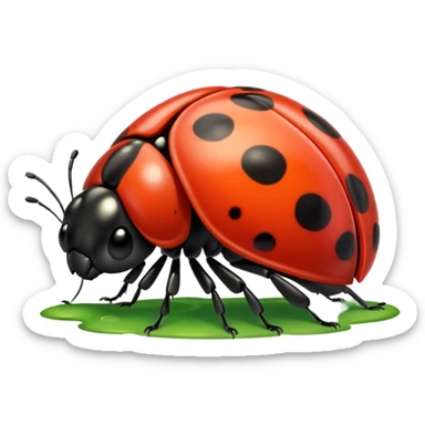  cute GREEN lady bug sticker