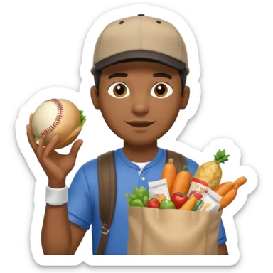 Street Food Shopper black man  sticker