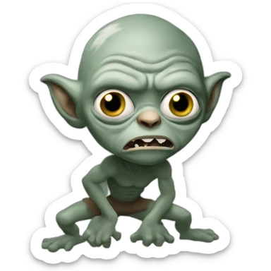 Gollum as Philadelphia eagle fan sticker