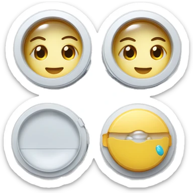 dual compartment prescription contact lens case sticker